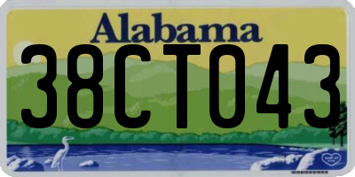 AL license plate 38CT043