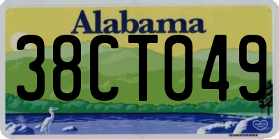 AL license plate 38CT049
