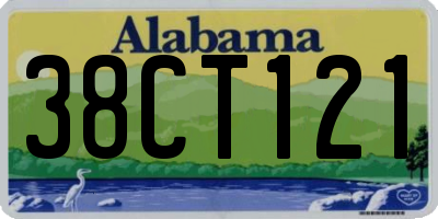AL license plate 38CT121
