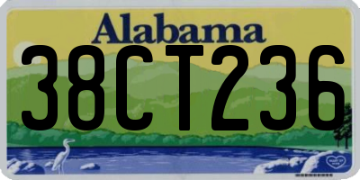 AL license plate 38CT236
