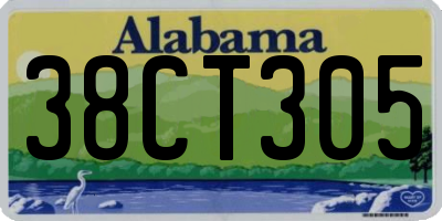 AL license plate 38CT305