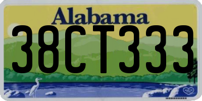 AL license plate 38CT333