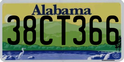 AL license plate 38CT366