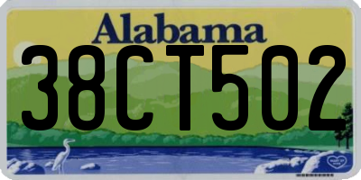 AL license plate 38CT502