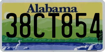 AL license plate 38CT854