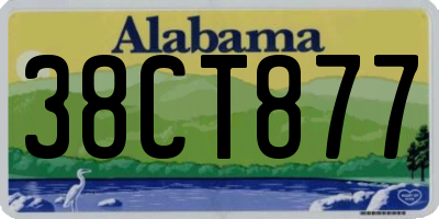 AL license plate 38CT877