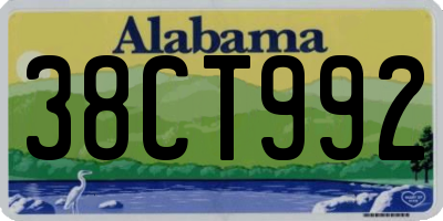 AL license plate 38CT992