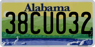 AL license plate 38CU032