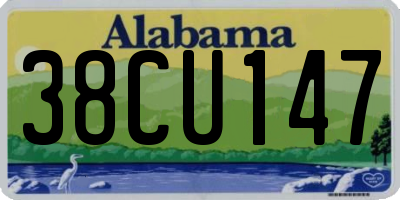 AL license plate 38CU147