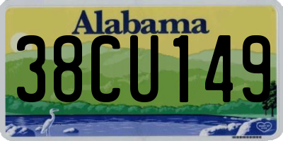 AL license plate 38CU149