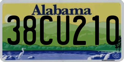 AL license plate 38CU210