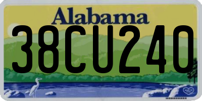 AL license plate 38CU240