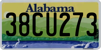 AL license plate 38CU273