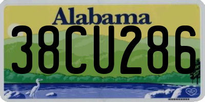 AL license plate 38CU286