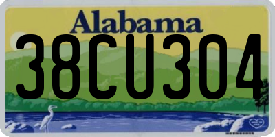 AL license plate 38CU304