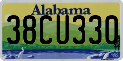 AL license plate 38CU330