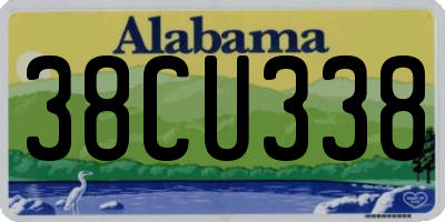 AL license plate 38CU338