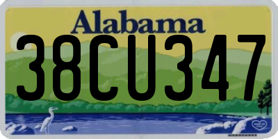 AL license plate 38CU347