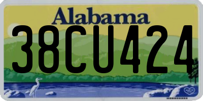 AL license plate 38CU424