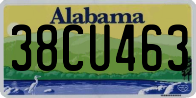 AL license plate 38CU463