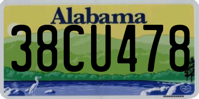 AL license plate 38CU478