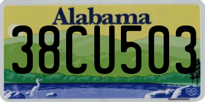 AL license plate 38CU503