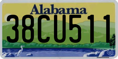 AL license plate 38CU511