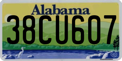 AL license plate 38CU607