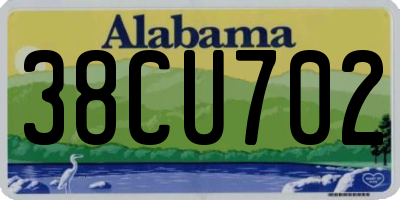 AL license plate 38CU702
