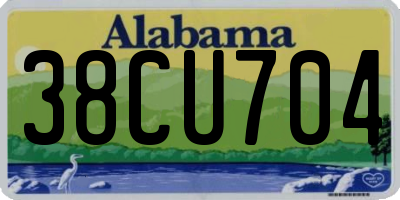 AL license plate 38CU704