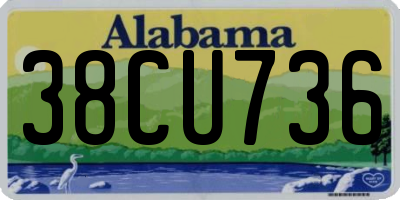 AL license plate 38CU736
