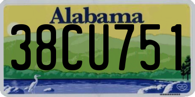 AL license plate 38CU751
