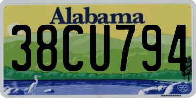 AL license plate 38CU794