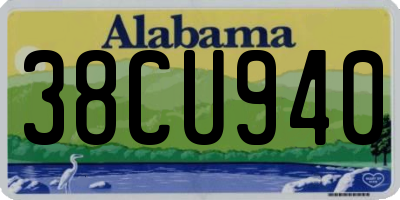 AL license plate 38CU940