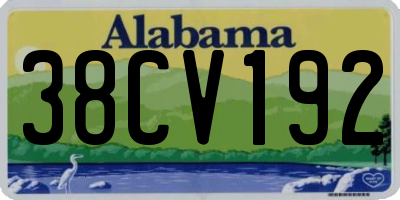 AL license plate 38CV192