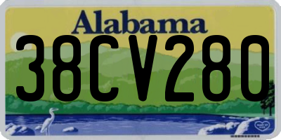 AL license plate 38CV280