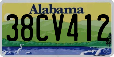AL license plate 38CV412