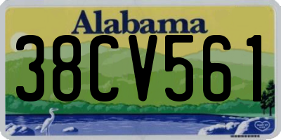AL license plate 38CV561
