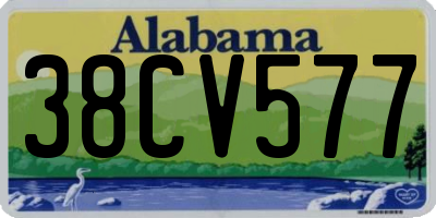 AL license plate 38CV577