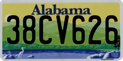AL license plate 38CV626
