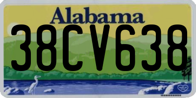 AL license plate 38CV638