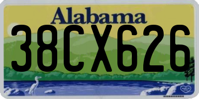 AL license plate 38CX626