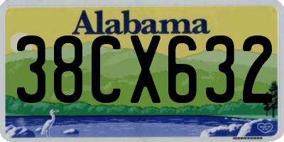 AL license plate 38CX632