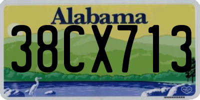 AL license plate 38CX713