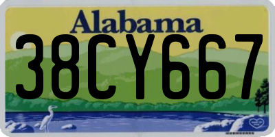 AL license plate 38CY667