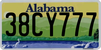 AL license plate 38CY777
