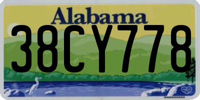AL license plate 38CY778