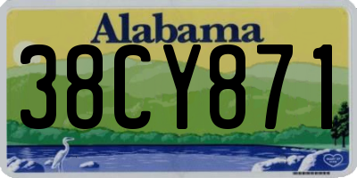 AL license plate 38CY871