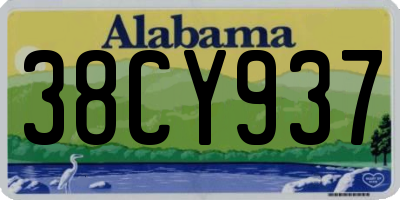 AL license plate 38CY937