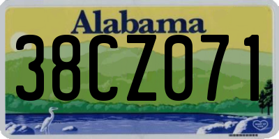 AL license plate 38CZ071